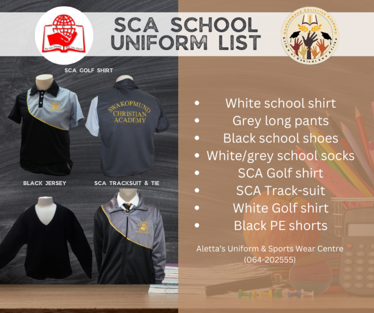 SCA School Uniform List